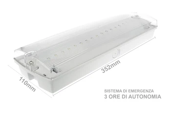

Ceiling Light Led emergency lamp SA and if mount ceiling lights 3W battery life 3 hours 6000K IP65 inner external SKU-83111
