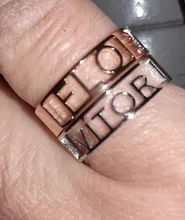 Anillos grabados con letras para mujer y hombre, sortija personalizada de compromiso, boda, acero inoxidable, hueco de oro, regalo personalizado, Metal