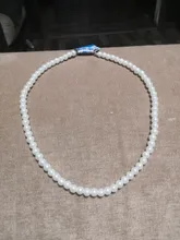 Collar con colgante de concha de amor para mujer, gargantilla de cadena de perlas Simple de 6MM de estilo Vintage, joyería de moda al por mayor