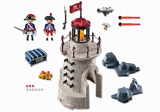 sød smag afslappet Lil Playmobil®6680 Tower Of Soldiers With Lighthouse, Original, Clicks, Gift,  Child, Toy - Action Figures - AliExpress