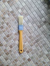 Pincel de pintura con mango de plástico, cepillo de flocado con empuñadura de plástico amarillo, pincel de flocado con pincel afilado completo de plástico