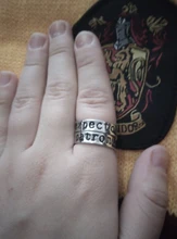 Anillos con letras para mujeres y niños, joyería Retro, Patronum, regalos de disfraz de fiesta