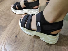TUINANLE-Sandalias de gladiador con plataforma para Mujer, zapatos de verano a la moda, gruesas, para playa, de tela vaquera, cómodas, 2021
