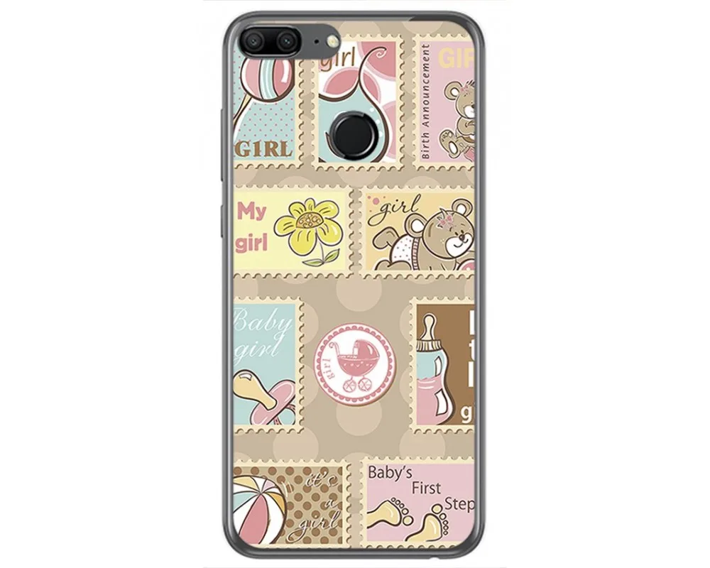 Gel Tpu case for Huawei Honor 9 Lite design stamps drawings | Мобильные телефоны и аксессуары