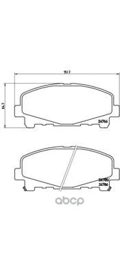 Колодки Тормозные Передние Brembo P28043 Brembo арт. P28043