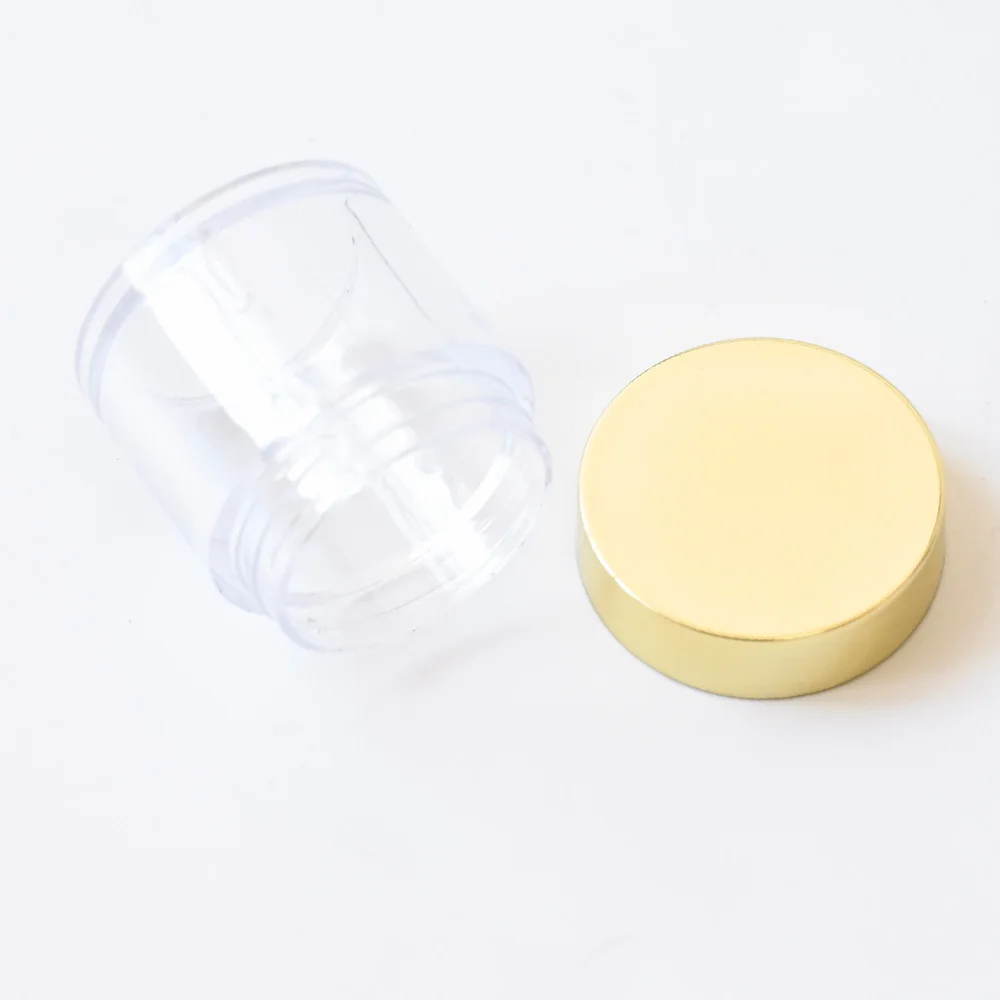 Garrafa de plástico recarregável, caixa transparente, cosméticos