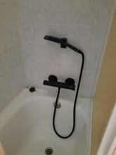 Thermostatic Shower-Set Bathroom-Accessories Wall-Mounted Black/chrome-Brass Spray-Head