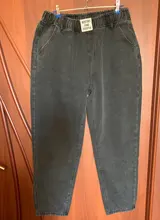 Pantalones vaqueros de estilo Boyfriend para mujer, pantalón de cintura alta, suavizante de talla grande, pantalones bombachos vaqueros de longitud completa, Retro Azul, gris, 4xl, 5xl