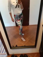 Qickitout 12% Spandex alta cintura Digital mallas impresas para ejercicio de deporte con polainas de las mujeres