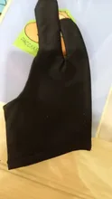 Guante de artista antiincrustante para dibujar, guante de escritura de tableta Digital de pintura de 2 dedos negro para estudiantes de arte amante de las Artes
