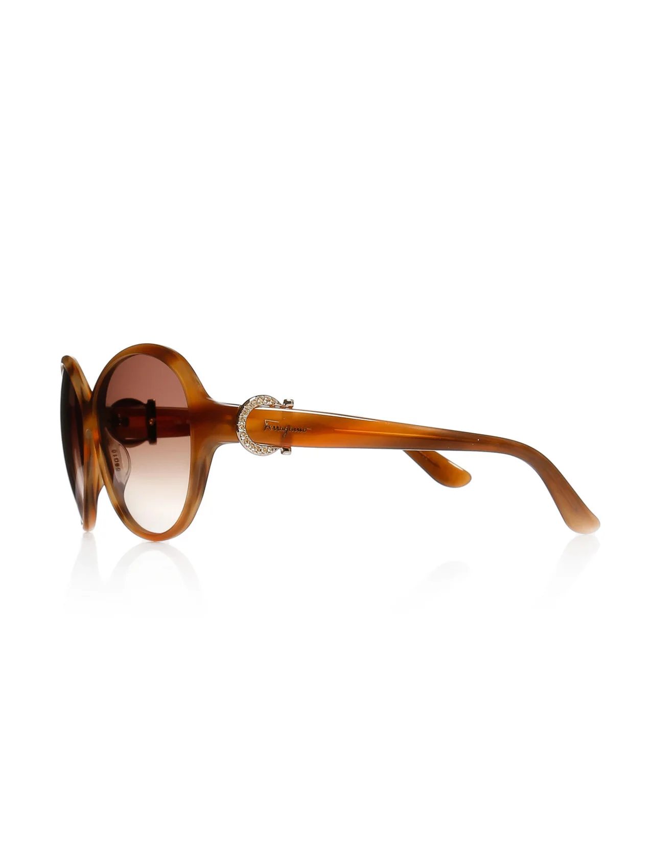 

Women's sunglasses sf 611sr 260 bone Brown organic oval aval 57-18-130 salvatore ferragamo