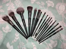 Sywinas brocha maquillaje set 15 piezas Kit de herramienta brochas de maquillaje de pelo sintético natural negro de alta calidad brochas maquillaje profesional