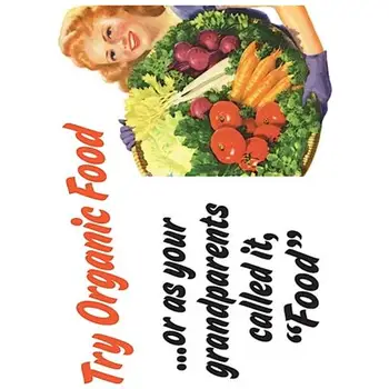 

Retro humor-Try Organic Food (magnet metal) HALF MOON BAY3.17