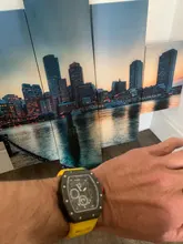 Reloj deportivo con esfera grande para hombre, cronógrafo de cuarzo, militar, dorado, de lujo, Hip-Hop