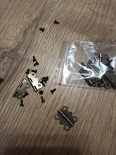 NAIERDI-Mini bisagras de mariposa para puerta, oro, plata, bronce gabinete, cajón, joyería, decoración, bisagra para muebles, 10 Uds.