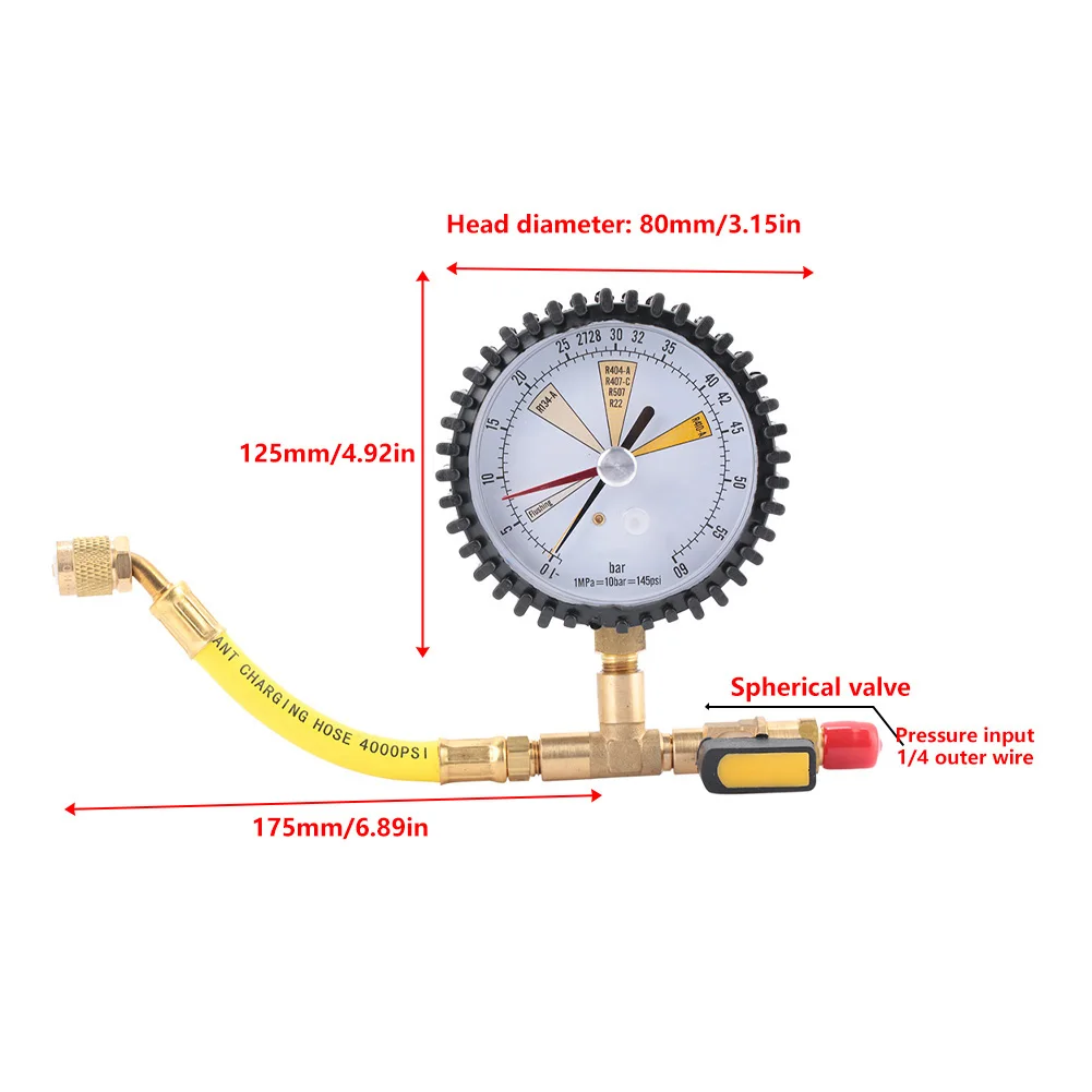 Air Conditioning Refrigeration Nitrogen Pressure Test Gauge Pressure Test Table Wholesale For R134a R22 R407c R410a Pressure Gauges Aliexpress