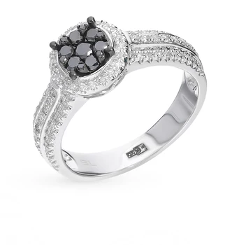 

Gold ring with black diamonds sunlight sample 585