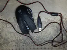 Ratón de juegos con cable USB-ratón ergonómico para ordenador portátil, periférico ajustable con 7 botones, retroiluminado con LED, 5500DPI, profesional