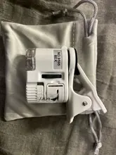 Clip Microscope Magnifying Glass Cell-Phone-Clip Uv-Light Focusing Jewelry 60X LED 