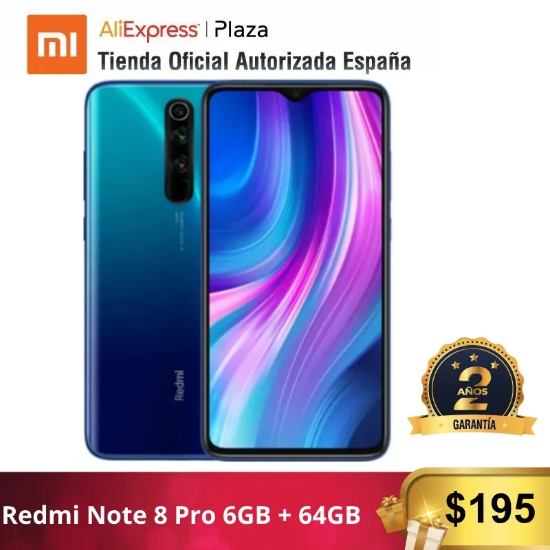 

Redmi Note 8 Pro (64GB ROM con 6GB RAM, Cámara de 64 MP, Android, Nuevo, Móvil) [Teléfono Móvil Versión Global para España]