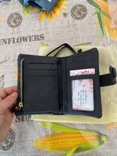 SMOOZA-Cartera de Piel de Mujer, Cartera de Piel de Mujer, billetera mate corta, billetera de Mujer con tres tarjetas plegables, 2020