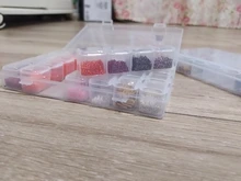 Mordoa-caja de almacenamiento de cuentas de plástico transparente con 28 ranuras, caja organizadora para herramientas de manicura de decoración de uñas, expositor de joyería