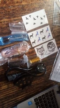 Kit de máquinas de tatuaje, pistola con fuente de alimentación de tinta, agarres para tatuaje, herramientas de arte corporal, conjunto completo de tatuaje, suministros de accesorios