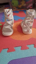 Sandalias de fondo suave para niñas, zapatos de princesas pequeñas, novedad de verano, zapatos romanos altos para bebés, zapatos de playa Princesa, zapatillas para niños