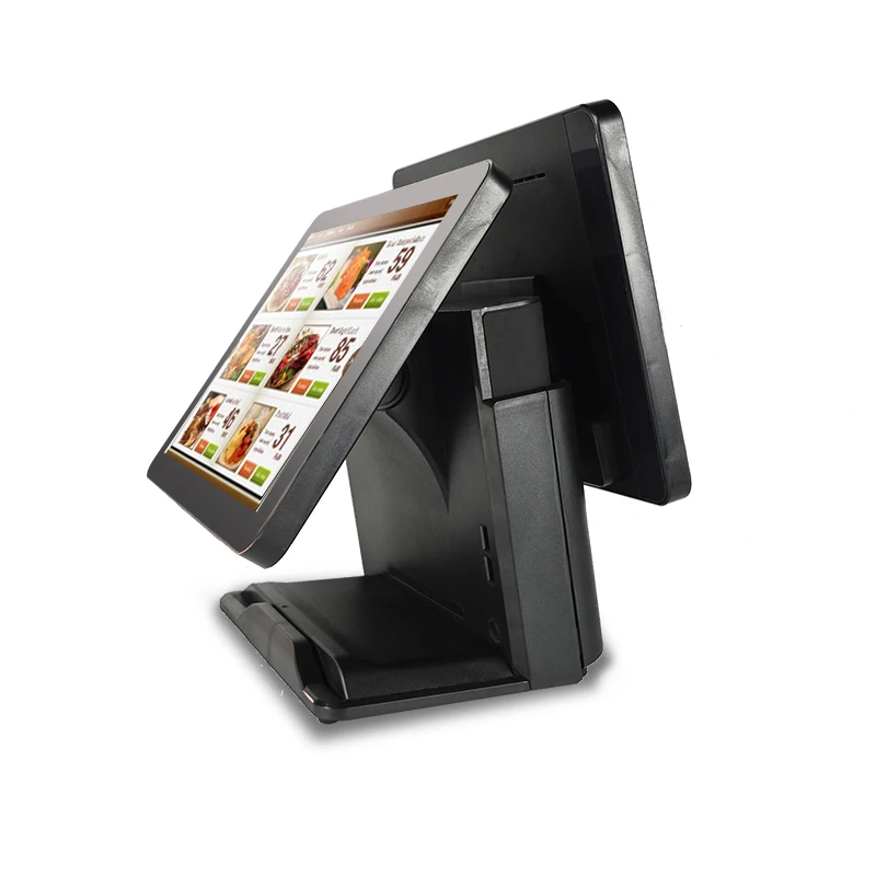 US $364.00 High quality POS system for retailers POS Machine dual screen machine 1515 flat screenPoint of sale cash register