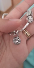 Cuentas de 100% Plata de Ley 925 pisadas de Pata de Gato, amuletos de corazón de amor, aptas para Pulsera Original, joyería de plata 925