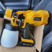 DEKO-PISTOLA DE PULVERIZACIÓN inalámbrica DKSG20K2, batería de ion de litio de 20V CC, alta potencia