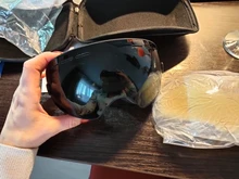 COPOZZ-Gafas de esquí con funda y lente amarilla, lentes de esquí esféricas antivaho, para esquiar, para hombre y mujer, gafas de nieve + lente + caja