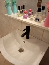 Basin Sink Faucet Mixers Mounted Deck Single-Hole-Tap Hot-Cold-Water-Tap Brass Bathroom