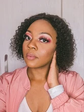 Pelucas de cabello humano con cierre Frontal para mujer, postizo de encaje de 5x5 con ondas profundas brasileñas de 30 pulgadas, color Natural con agua rizada