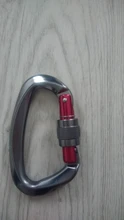 Mosquetón de escalada de rocas en forma de D para exteriores, cierre de tornillo Maestro de seguridad, equipo de escalada, 25KN