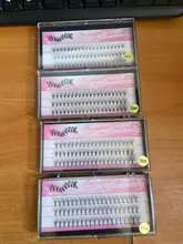 Pestañas de racimo de 60 clústeres/caja, pestañas de extensión de pestañas individuales gruesas bunches maquillaje profesional pestañas postizas