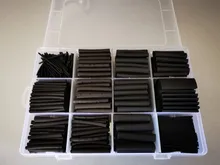 Tube Cables Sheathed Shrink-Tubing Electronic-Diy-Kit Polyolefin Black Insulated 2:1