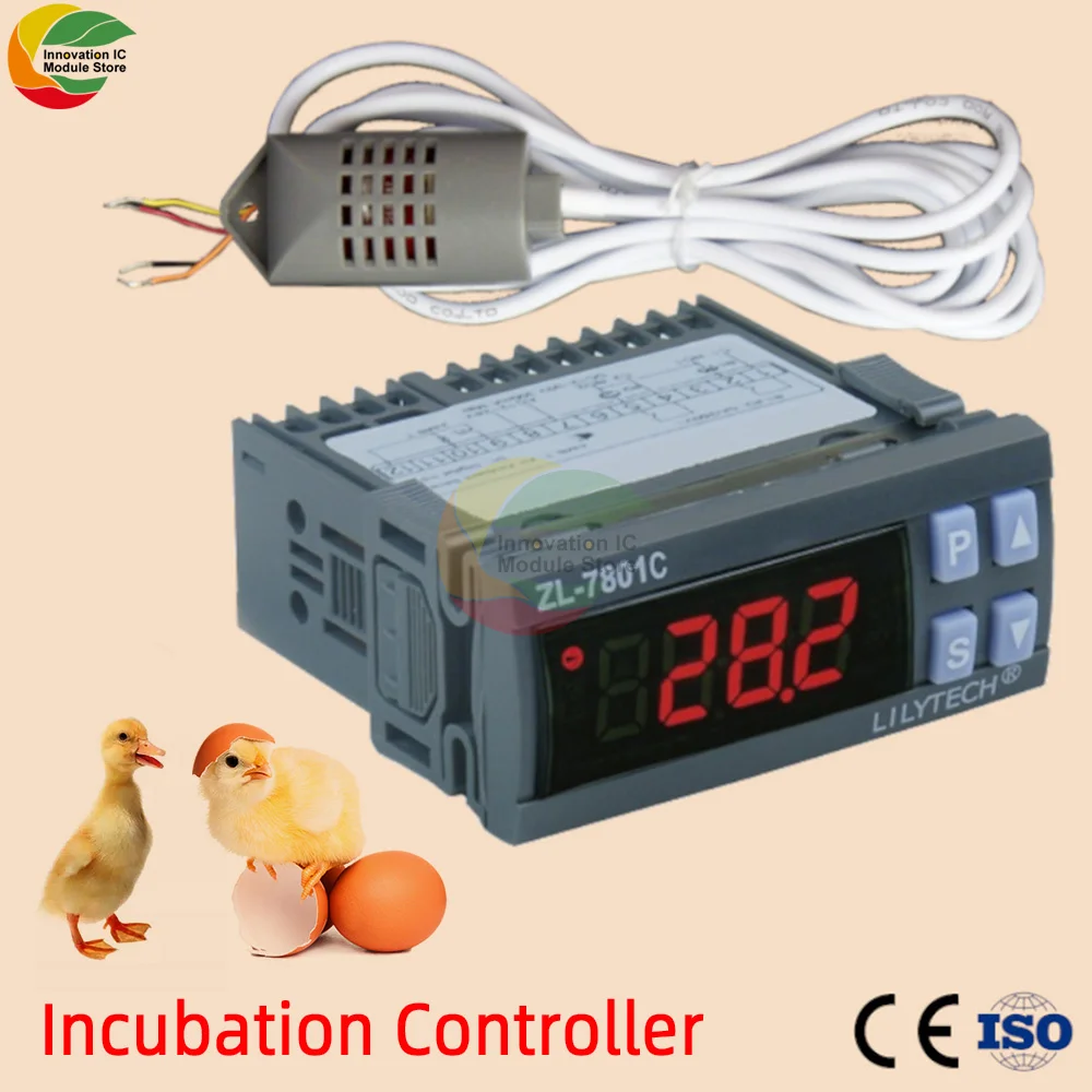 

ZL-7801C Digital Constant Temperature and Humidity Constant Temperature and Humidity Controller Dual 16A Output Hatch Controller