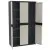

Wardrobe MANAGEMENT 4 SHELVES high 3 doors 105x44x176CM PLASTIKEN Black/BEIGE TITANIUM 9201NEGGRO