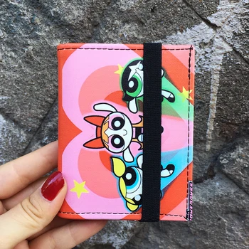 

NOXU 1 pcs Powerpuff Girls Heart Cool Women Men Business Card Holder Creative