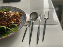 Spoons-Set Dinnerware-Set Tableware Forks Cutlery-Set Wedding-Mirror Kitchen-Knives Stainless-Steel