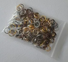 50-200 unids/lote 4 6 8 10 12 mm saltar anillos dobles lazos Color oro conectores de anillos partidos para suministros de fabricación de la joyería DiY