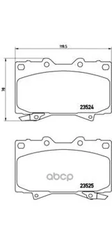 

Brake disc pads front. Toyota Land Cruiser (_ J7 _) 03/84- / Toyota Land Cruiser 100 (_ J1 Brembo art. p83048