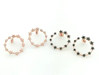 

New Star Style Style Silver Earrings