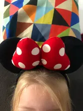 ZAFILLE-cintas para el pelo de orejas de Minnie para niña, cinta para el pelo para sesión de fotos, sombreros de fiesta de cumpleaños, accesorios para el cabello para niña