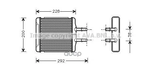 Радиатор Отопителя Daewoo Leganza/Nubira/Lanos 1.4-2.0 97- Ava Dwa6027 Ava арт. DWA6027