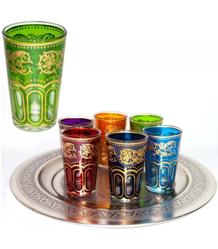 Hand Fatima Colors Glass Hand Fatima Arab Tea Glas Arab Tea Sets