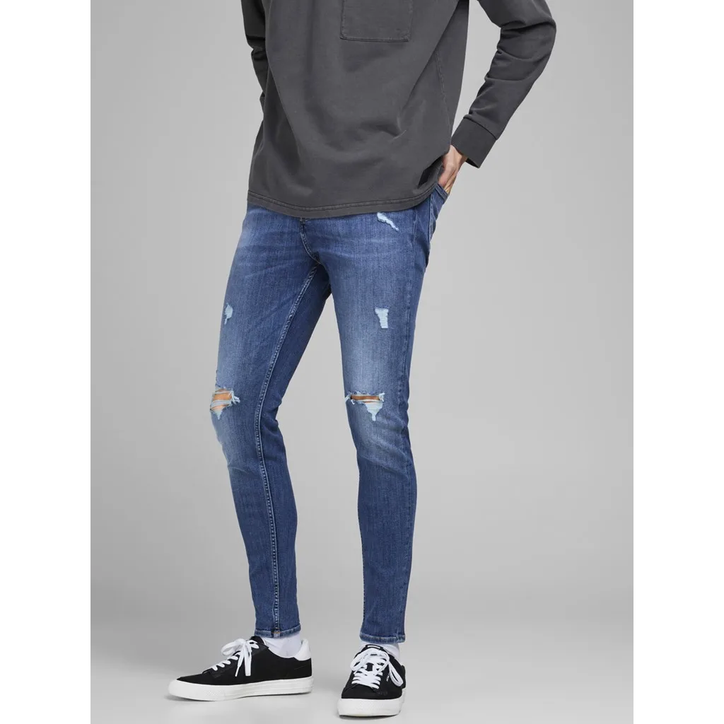 Jack & Jones men's Jeans 296 series blue Jeans with 5 pockets 98% cotton 5% elastane SKINNY Fit Fit, very comfortable. Shipments from Spain in 72 hours - AliExpress