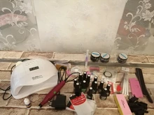 Uñas lámpara de uñas LED UV y clavo eléctrico máquina de perforación con 50/40/30/20/10 Uds colores de uñas de Gel polaco uñas arte herramienta