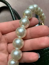 Correa con perlas para bolso de mujer, accesorio para bolso, manijas para cinturón, cadena de cuentas, piezas de mano, cierre plateado/dorado/negro